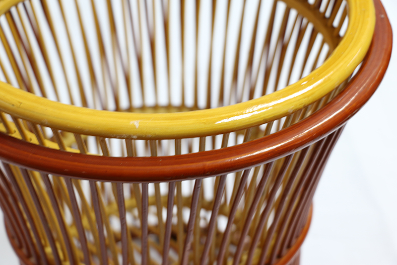 酒店客房 竹藤編斜口喇叭毛巾筐 布草框 臟衣籃 收納筐 酒店客房 竹藤編斜口喇叭毛巾筐 布草框 臟衣籃 收納筐