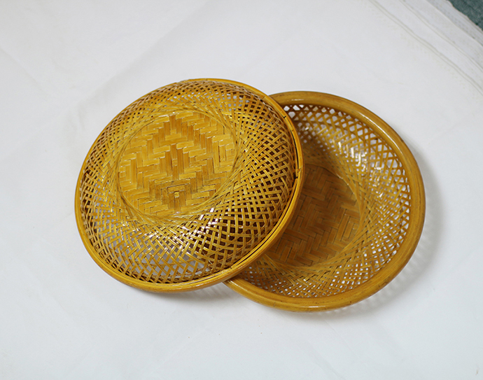 藤編收納水果籃 糖果零食糕點(diǎn)心盤 茶幾收納編織收納筐