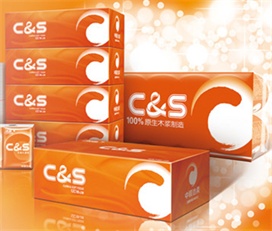 潔柔（C&S）抽紙面紙柔韌系列3層180抽抽式面巾紙*4盒天然無香